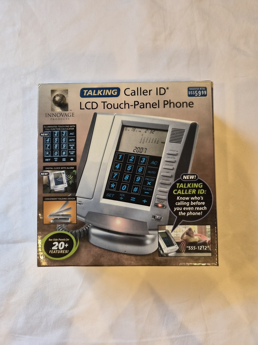 Talking Caller ID LCD Touch-Panel Phone - Silver